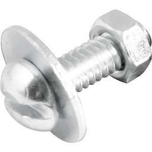 Parafuso máquina cabeça redonda, 5/32" x 1/2" BSW, com porca e arruela lisa, VONDER