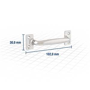 Puxador tipo alça, 102 mm, NOVE54
