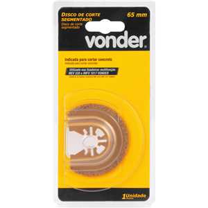 Disco de corte segmentado para concreto, 65 mm, para Lixadeira Multifunção, MEV 330, VONDER