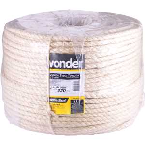 Corda de sisal 12 mm x 220 m, 3 pernas, VONDER