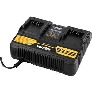 Carregador de bateria duplo, 18 V, linha intercambiável, carregamento rápido, ICBV 1842, VONDER