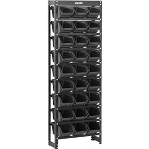 Estante metálica, com gaveteiros modelo prático preto, 27/5 VONDER