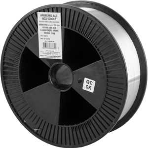 Arame MIG aço inox ER309LSi, 0,8 mm, carretel com 15 kg, VONDER