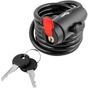 Cadeado para bicicleta, 150 cm, com chave, NOVE54