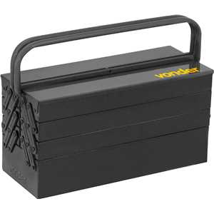 Caixa metálica sanfonada para ferramentas, com 7 gavetas, 50,0 cm x 19,0 cm x 24,0 cm, VONDER