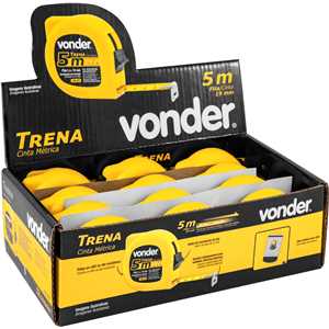 Trena curta de aço 5 m x 19 mm, caixa com 12, VONDER