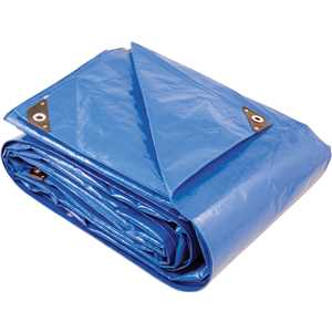 Lona reforçada de polietileno azul 6 m x 4 m, VONDER PLUS
