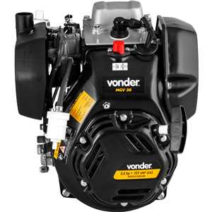 Motor a gasolina 3,6 hp, eixo horizontal, 4 tempos, MGV 36, VONDER.