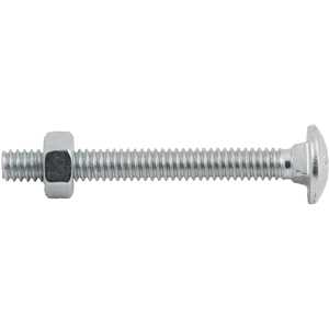 Parafuso francês zincado, 1/4" x 2.1/4", com porca, VONDER