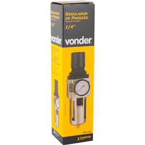Filtro regulador de pressão, 1/4", dreno automático, RP 140, VONDER