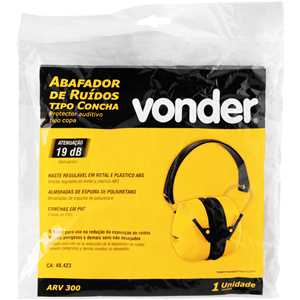 Abafador de ruídos tipo concha, 19 dB, ARV 300 VONDER