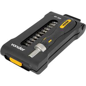 Jogo de bits/ponteiras, com 13 peças, encaixe sextavado 1/4", BP 389, VONDER
