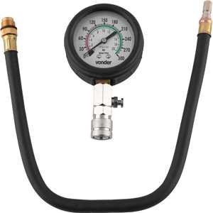Medidor de compressão para motor, com adaptadores 0 - 300 PSI, VONDER
