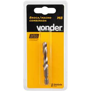 Broca/macho combinado M8 x 1,25 mm, VONDER