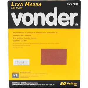 Lixa folha, massa, LMV 0057, grão 100, VONDER