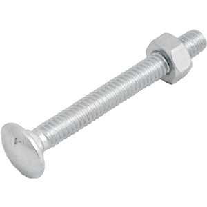 Parafuso francês zincado, 1/4" x 2.1/4", com porca, VONDER