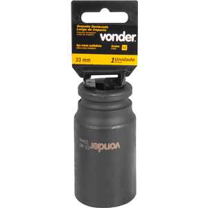 Soquete sextavado longo de impacto, 33 mm, encaixe de 3/4", VONDER