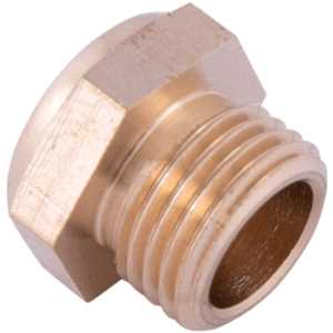 Silenciador de ar comprimido, curto, em latão, rosca 1/8" BSP, VONDER
