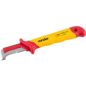 Faca curva para desencapar cabos 7", isolada, IEC60900, VONDER