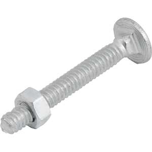 Parafuso francês zincado, 3/16" x 1.1/2", com porca, VONDER