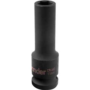 Soquete sextavado longo de impacto, 11 mm, encaixe de 1/2", VONDER
