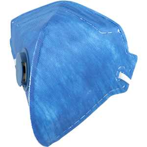 Respirador dobrável, semifacial, sem carvão ativado, com válvula, PFF2, RDV 2202, azul, VONDER