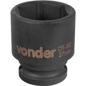 Soquete sextavado de impacto, encaixe de 1/2" x 27,0 mm, VONDER