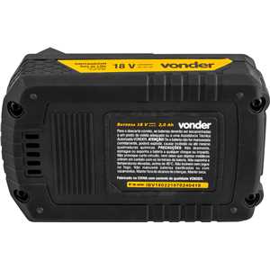 Bateria 18 V, íons de lítio, linha intercambiável, 2 Ah, IBV 1802 VONDER
