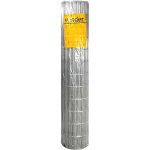 Tela alambrado, malha 15 cm x 5 cm, fio 2,3 mm, com 1,8 m x 25 m (altura x comprimento), VONDER