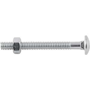 Parafuso francês zincado, 1/4" x 2.1/2", com porca, VONDER