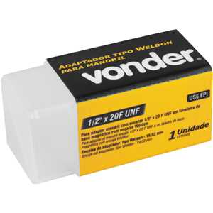 Adaptador tipo Weldon para mandril, 1/2" x 20 F UNF, VONDER