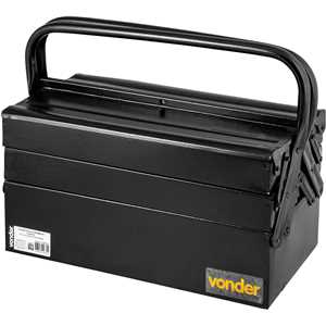Caixa metálica sanfonada para ferramentas, com 5 gavetas, 40 cm x 19 cm x 20 cm, VONDER