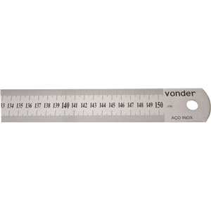 Escala de aço inox, 1.500 mm, rígida, VONDER
