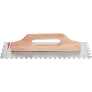 Desempenadeira de aço, dentada, 390 mm x 120 mm, NOVE54