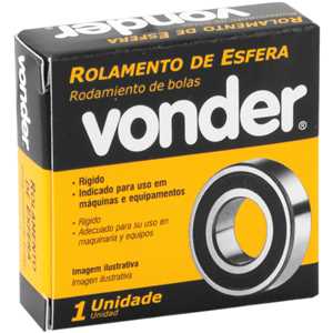 Rolamento rígido de esfera, 6200-2RS, VONDER