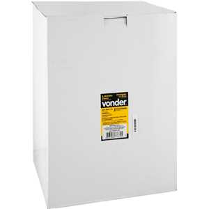 Lixeira retangular, 12 litros, inox, branca, VONDER