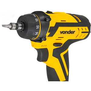 Parafusadeira/furadeira a bateria, 12 V, fonte de carregamento bivolt automática, PFV 112QR VONDER