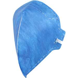 Respirador dobrável, semifacial, sem carvão ativado, sem válvula, PFF1, RDV 2101, azul, VONDER