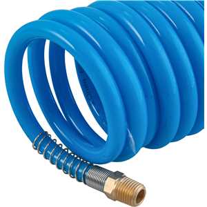 Mangueira/tubo poliuretano azul, espiral, conector 1/4" NPT macho, 6,5 mm x 10,0 mm, com 5,0 m, VONDER