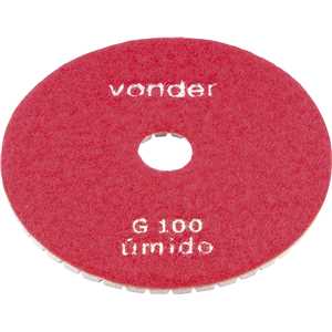 Disco de lixa diamantado com costado em pluma 4", grão 100, VONDER