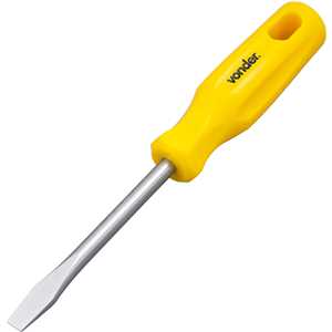 Chave de fenda 5/16" x 4", aço cromo vanádio, com ponta magnetizada, VONDER