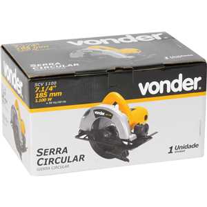 Serra circular 7.1/4", 1.100 W, SCV 1100, 220 V~ VONDER