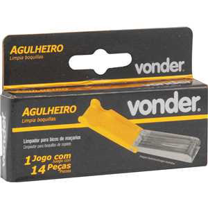 Agulheiro limpador para bicos de corte e extensões de solda, com 14 peças, VONDER