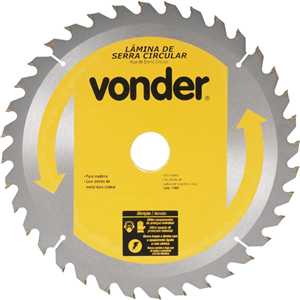 Lâmina de serra circular com dentes de metal duro/vídea, 350 mm x 30 mm, 36 dentes, VONDER