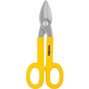 Tesoura 8", para chapas, modelo americano, corte reto, VONDER