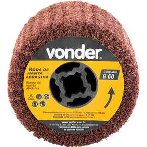 Roda de manta abrasiva para PEV 1380, grão 60, VONDER