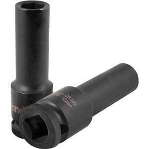 Soquete sextavado longo de impacto, 12 mm, encaixe de 1/2", VONDER