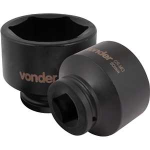 Soquete sextavado de impacto, encaixe de 3/4" x 60,0 mm, VONDER