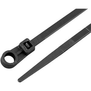 Abraçadeira de nylon para parafusos, preta, 220 mm x 4,3 mm, VONDER