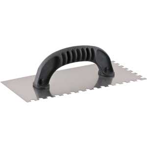 Desempenadeira de aço, dentada, com cabo plástico, 255 mm x 120 mm, VONDER